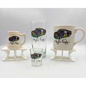 Kyle Petty Racing #42 Mellow Yellow Glassware Collection By Hunter 1991 Vintage